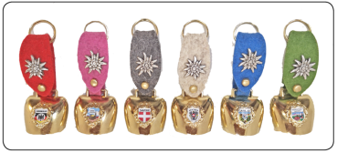 Schl. Anh. Glocke Filzband Edelweiss 10x4cm